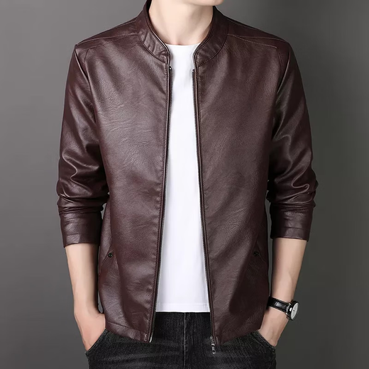 Preface Paul Preface Paul royal high-density nylon laminated leather customized men's business casual plus velvet leather clothespin Brown 8802 plus velvet XL Recommended 120-135Jin Jin equals 0.5 kg