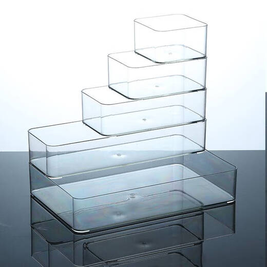 Yusenyi d'autres boîtes de rangement tiroirs de cuisine partition intégrée en acrylique transparent à bande étroite étroite baguettes de vaisselle rectangle 4877. Côté u panier transparent - longueur moyenne 1 hauteur de compagnie