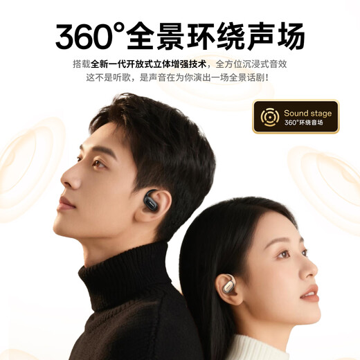 纽曼（Newmine）LY12蓝牙耳机挂耳式骨传导概念不入耳开放式真无线运动跑步游戏降噪耳夹耳机适用苹果华为小米M16