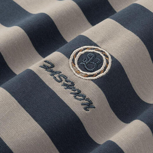 皮尔卡丹（pierre cardin）高端品牌经典撞色条纹圆领冰丝短袖t恤男休闲2025夏季新款打底衫 军绿【PA6195#】__ 2XL 推荐【155-168斤】