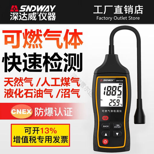 Detector de gas combustible SW733A Detección de fugas Alarma de gas Licuado Methano de gas natural Detector de gas combustible SW733A Estándar Estándar