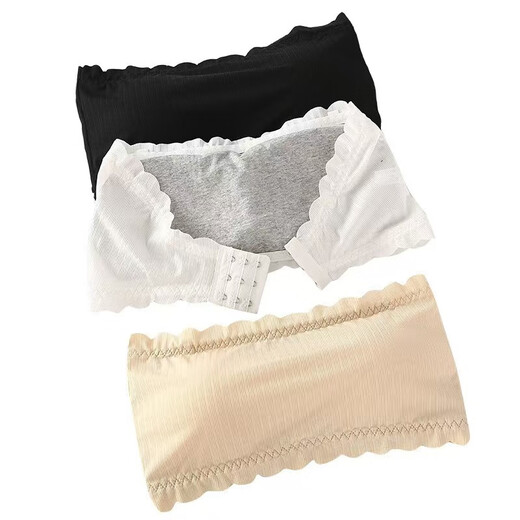 Yu Zhaolin's fresh and simple one-line strapless vest for women to prevent exposure and beautiful back, girl's chest strap, chest pad, push-up bra, strapless - white 1 piece, one size fits all (80-120Jin Jin is equal to 0.5kg)