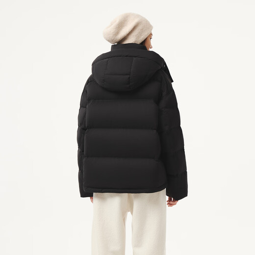 Tambor Down Jacket Women's Short Removable Hat Fashion Casual Winter Warm Jacket 5530388D Black 170