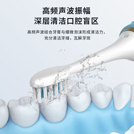电动牙刷成人款高效清洁学生情侣智能声波牙刷 家用老人儿童牙刷充电/电池极简系列 限量款颜色随机发1刷头