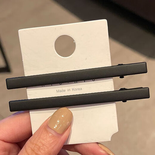 Black seamless face wash hairpin side face wash bangs clip forehead makeup clip one-word duckbill clip hairpin headwear black 10-piece set hot sale