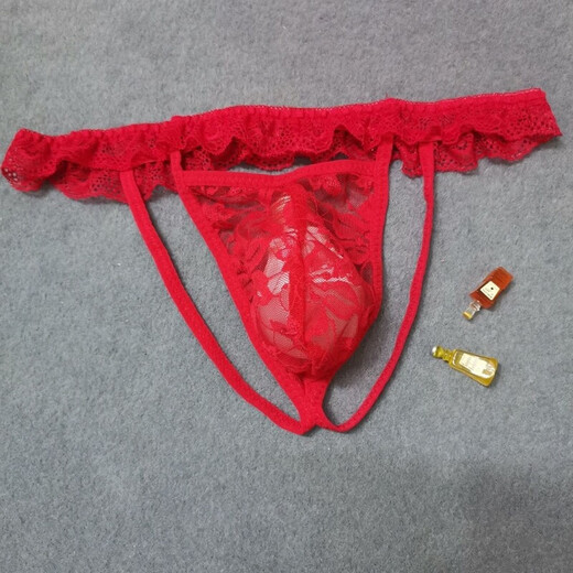 Banfi's new men's summer nylon jacquard breathable sexy hollow sexy thin thong black one size (90 Jin Jin is equal to 0.5 kg 165 Jin Jin is equal to 0.5 kg)