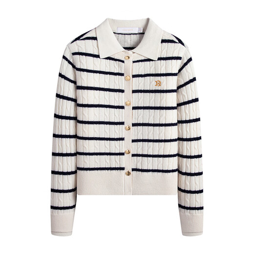 
Navigare Italian Sailing Women's Cardigan 2025 Autumn New Comfortable Skin-friendly Cardigan Sweater Casual Knit Sweater Technology White and Black L
