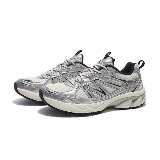 Camel (Kamel) verfolgt die 2. Generation Jogging Herrenschuhe Mesh erhöhte Retro -Sportschuhe K15B09L7002 Elfenbein/Silber 43
