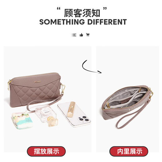 Golden Fox (FOXER) top layer cowhide women's wallet large capacity long card bag money ticket clip clutch coin wallet light luxury birthday gift