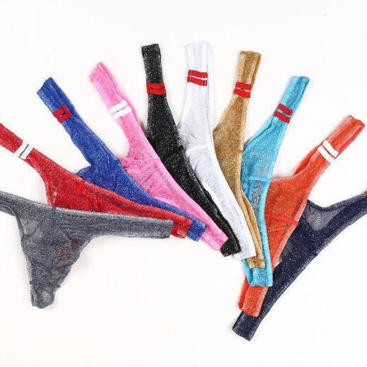 Ban Feishi Sommer japanische, koreanische, europäische und amerikanische Schwulen-Männer-Unterwäsche Europäische und amerikanische feine Mesh-Tasche Low Taille T-Pants Großgröße Schwarz xl xxl