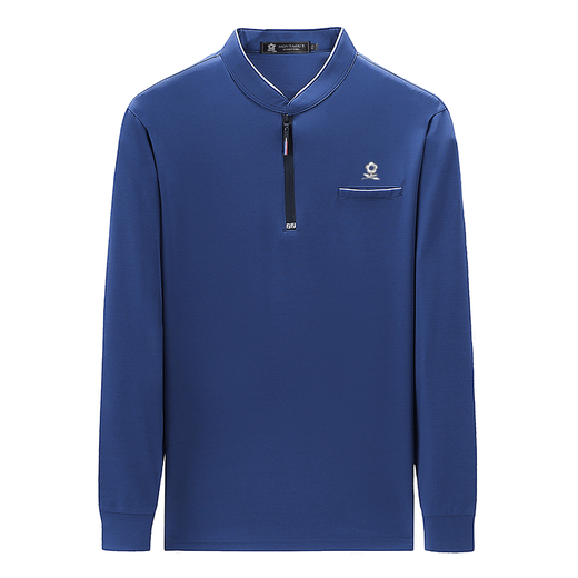 Polo Polo haut de gamme Luxury French Luxury T-shirt à manches longues Coton à manches longues Coton à manches longues Men Top Casual Top Automne et hiver de base d'âge moyen d'hiver Flagher officiel [Velvet Ajout épaissis] 6625-Dark Blue M Flagship officiel 165 / m Recommandé [115jin [Jin est égal à 0,5 kg] usure en dessous]