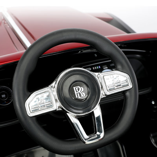 Shanghaojia children's electric car child four-wheel charging electric car baby remote control toy car can sit and drive birthday gift spray paint white + 12v4.5 + dual drive + leather seat + hard wheels