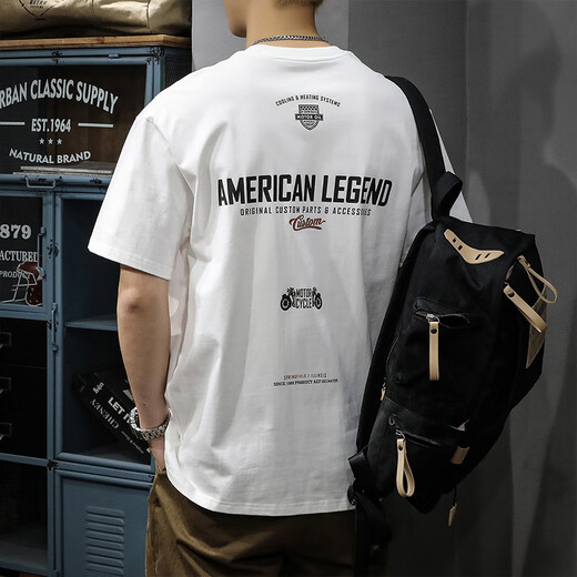 Neues Gleichgewicht reine Baumwolle kurzärmelige T-Shirt Herren Sommer Lose lässige, atmungsfreie vielseitige Kleidung Neu einfache trendige runde Hals Top 1518 Dark Grey XL
