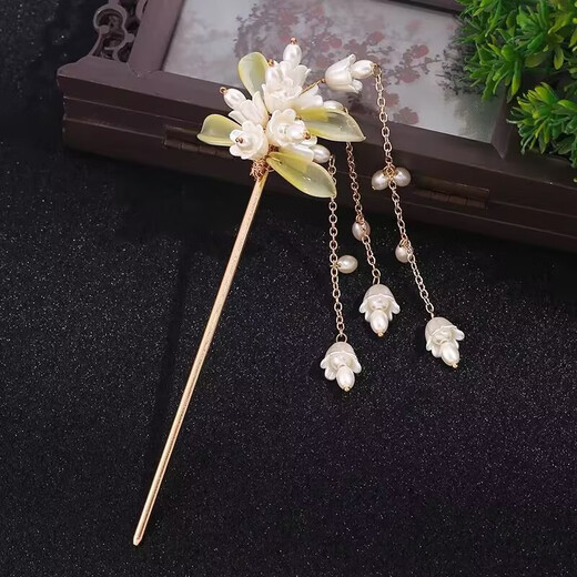 Meng Junchen children's Hanfu headdress handmade lily of the valley hairpin hairpin tassel step shake ancient costume hairpin ancient style girls' hair accessories
