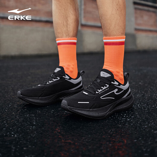 
Hongxing Erke Shuttle 4 Men's Shoes 2025 New Water-Repellent Running Shoes Lightweight Anti-Slip Sports Shoes Shoes Shoes Shoes Absorbing and Wear-Resistant Running Shoes Men's Black/Steel Gray 42