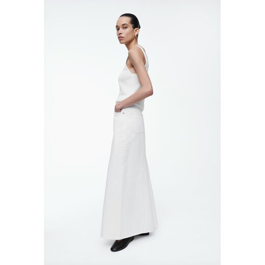 COS de falda de algodón blanquecina de COS 1208923002 32