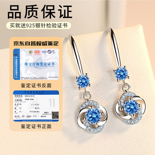 Crystal earrings for women 2025 new one-week earrings practical tassel earrings silver needle earrings high-end birthday gifts for women