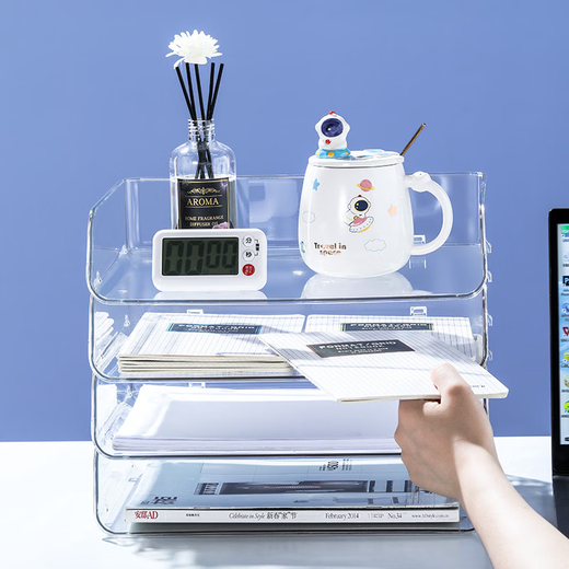 Yonghuan Desktop Storage Box Transparent Box kann mit Küchenspeicherkorbmaske gestapelt werden