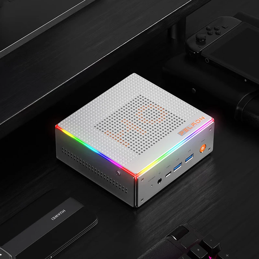 Panlei mini host 12th generation Intel Core I7 12650H mini host 16G 512G high-performance gaming office RGB metal desktop mini computer 20% subsidy