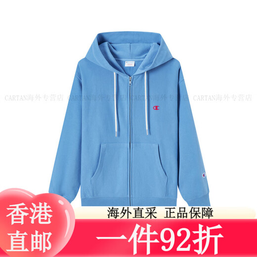 冠军（Champion）Champion冠军春秋新款卫衣开衫女美式学院风简约通勤甜美上衣拉链 深绿色 M 均码
