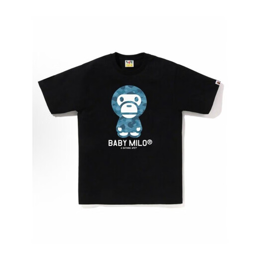 Lee Kidsbape Trendy Brand Affe Kopf schwer purer Baumwoll kurzärmelige Männer und Frauen T-Shirt Top 1048 Black S