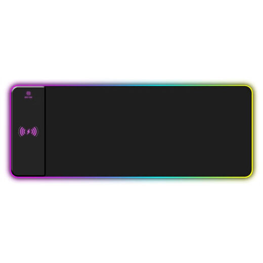 Black Wolf (Black Wolf) Almohadilla de carga inalámbrica Game de deportes electrónicos RGB Multifunción Luminosa 15W Carga rápida Colorida Tabla de bloqueo de la almohadilla de bloqueo de teclado BW1049 Black Boy 800*300*3MM