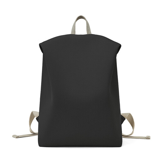 Bostanton (Bostanten) Leichter luftempfindlicher Rucksack für Männer und Frauen Nischendesign lässig und vielseitige Arbeitspendler Computer Schoolbag Schwarz [Hartes Wear-Resistant Fabric___ kann 14 Zoll halten