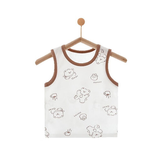 
ZIPJBX newborn belly-protecting sleeveless top baby vest summer cotton boy and girl baby half back thin inside wear base 6624 Guaiguailong (Cotton Class A) 73 CM (6-9 months)