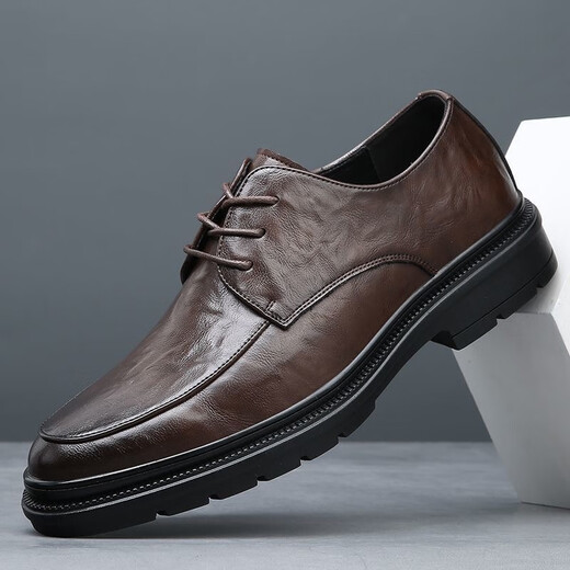 Cartelo Herrenschuhe neue Herren Herbst Business Herren formelle Verschleiß atmungsmaschiger weicher Lederschuhe Britische Softleder Casual Bräutigam heiraten 9903 Black Basic Model 38