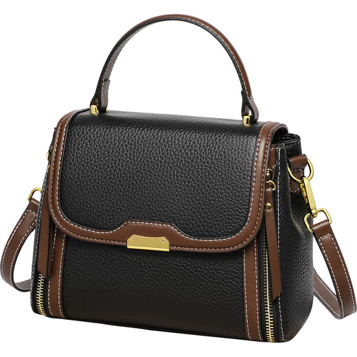 
Enlike International Luxury Brand 2025 New Handbag Fashion Leather High-quality Texture Shoulder Bag Versatile Crossbody Bag Black