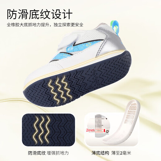 
Dr. Jiang (DRKONG) 2025 spring new style for men and women baby step front shoes sports breathable large mesh soft sole casual children's shoes rice/gray/green 20 feet length about 11.4-11.9