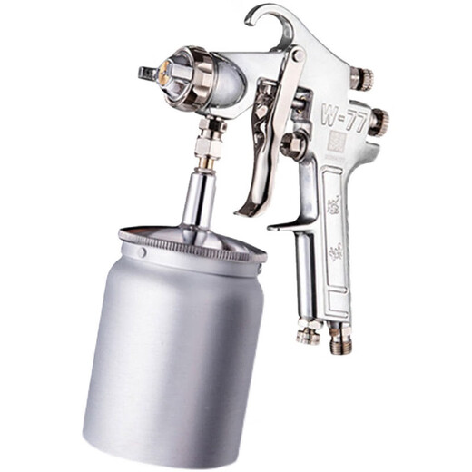 Dongcheng W-71/77 upper and lower pot spray gun paint spray gun furniture wood car pneumatic spray gun paint gun SN7374 W-71-1.8s (sucking top type) [lower pot]+