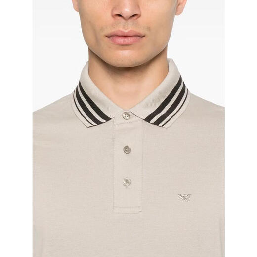 Emporio Armani растягивает мужская мужская рубашка с рубашкой для рубашки для воздушной рубашки, повседневная и универсальная весенняя и летняя одежда U1098 Один размер m