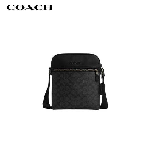 COACH brand direct supply men's HOUSTON crossbody bag shoulder camera bag black CZ398 New Year gift