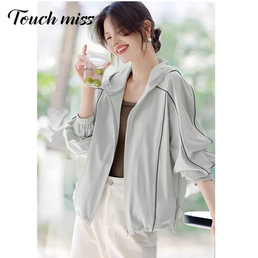 Tachimis Touch Miss Miss Vêtements de protection solaire à la mode et polyvalente pour les femmes 2025 Été Nouvelle couleur unie en épissage en vrac décontracté à la mode à la mode Green S 100Jin [Jin est égal à 0,5 kg] ou moins