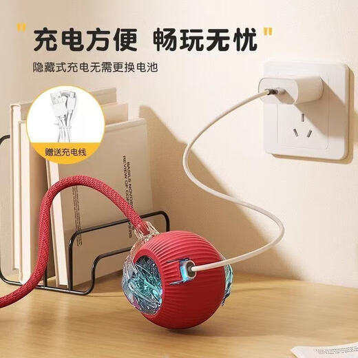 Jingdong Express Dog Toy Self-Enjoyment and Boredom Relief Intelligent Cat Funny Ball Automatic Cat Funny Stick Walking Cat and Dog Pitch Ball Upgraded Smart Ball Green