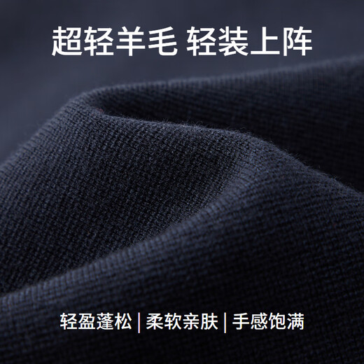 
EMZ Ordos [ultra-light wool] Early spring new lapel casual sweater men's jacket cardigan wool sweater men's Baolan L 175/92A