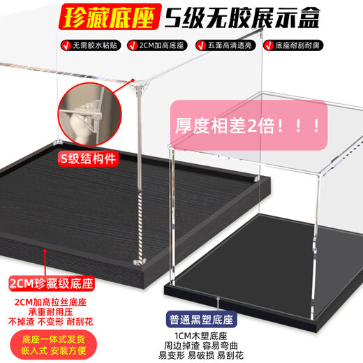 Sekoyo is suitable for LEGO 76405 Harry Potter Hogwarts Express train acrylic display box storage collection series (painted + light box) 76405 Hogwarts Express train display