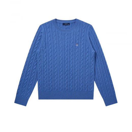 HAZZYS Women's Clothing 2025 Autumn Women's Sweater Solid Color Round Neck Cable Pullover Cardigan for Women