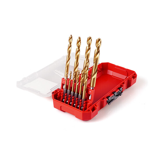 Mevocchi Milwaukee Twith Titanium Twist set Twist de alta resistencia de acero inoxidable de acero inoxidable 48-89-4859 (conjunto de 10 piezas)