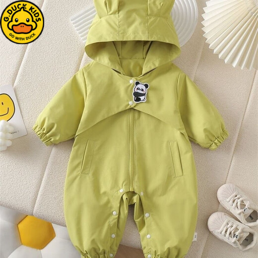 G.Duckkids ropa de primavera para bebés para salir a los bebés Spring y Autumn Onesie Clothes para salir a la ropa por salir a la chaqueta trepar ropa fruta verde 73 cm 73 Peso recomendado 10-15 Jin [Jin equivale a 0.5 kg]