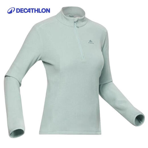DECATHLON Warm Fleece Jacket Autumn and Winter Loose Polar Fleece Jacket Women's - Green M 4925550