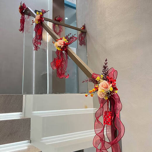 Decoración de pasamanos de la escalera de Yonghuan para la boda de la boda interior para hombres 3527