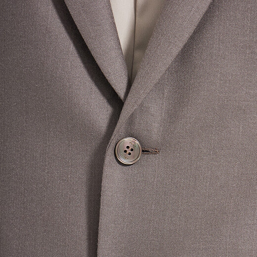 Lilang Youth Business Men's Wear 92.5% Sheep Wool Suit Men's Easy-Care Retro Suit Two-piece Set Brown (1SA) 175A