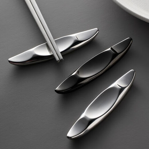Fantasy high-looking chopstick holder chopstick holder kuaizi spoon holder stainless steel household creative chopstick pillow metal chopstick holder black + silver 2 pack 304 stainless steel chopstick holder