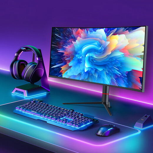 Xinghuachen UP40R2 40-inch 5k 120HZ curved ultra-wide 21 9 hairtail screen LG-IPS screen professional stock trading office e-sports game design desktop lift computer monitor flagship version 40-inch 5K+120HZ curved IPS screen three-part screen