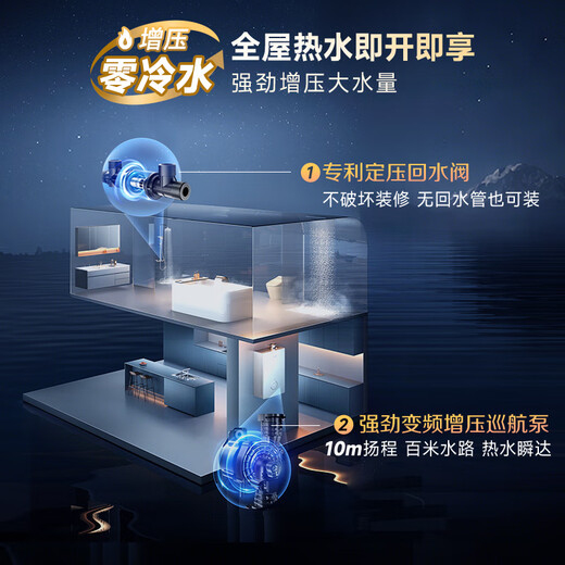 A.O.SMITH Garnet 16-liter supercharged zero-cold water gas water heater JSQ31-TJD, long-lasting constant temperature, large water volume, smart and safe, stainless steel heat exchanger package for 8 years, new product