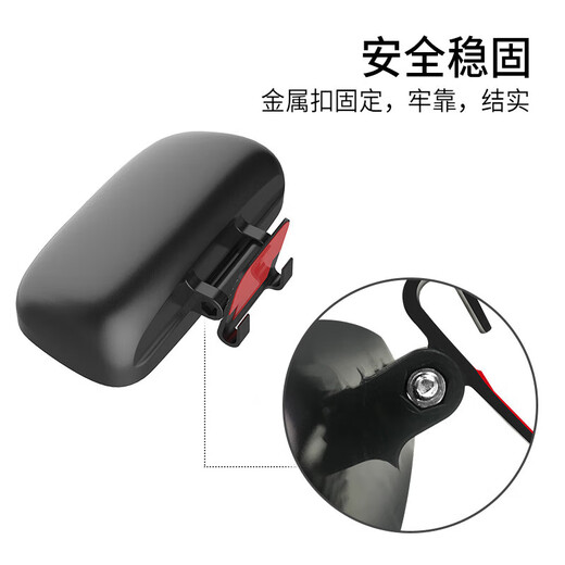GUEIN汽车后视镜加装镜教练镜倒车辅助镜货盲点镜大视野镜上镜可调角度 黑色一个装丨可调节角度