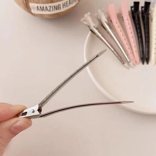 Ins simple seamless hairpin female hair root fixed fluffy hairpin makeup positioning high skull duckbill clip headwear main picture 12-piece set young lady matching 98% like