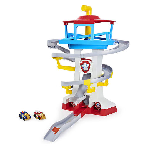 汪汪队立大功（PAW PATROL）汪汪队立大功拯救冒险湾轨道套装总部塔台基地合金救援车儿童玩具 小号莱德冒险湾轨道塔16795